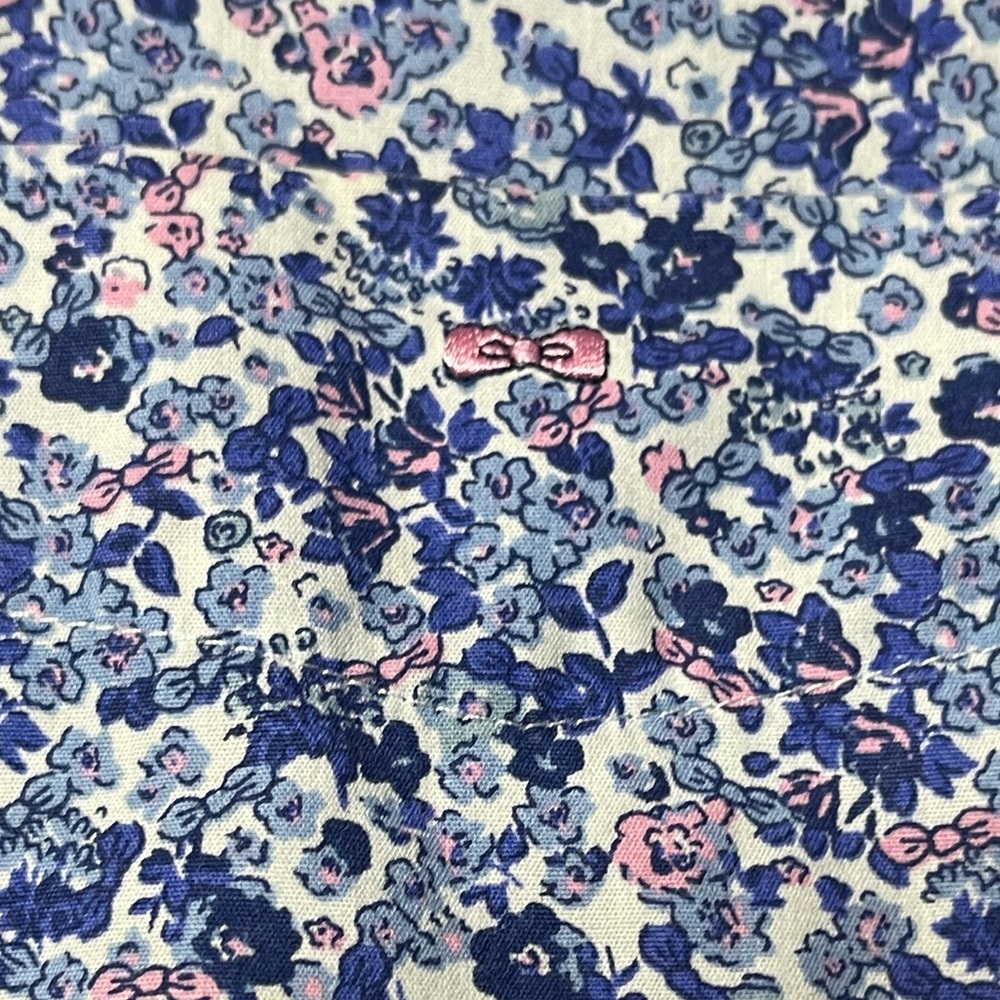 Navy Patterned Casual Button Down Shirt - image 4